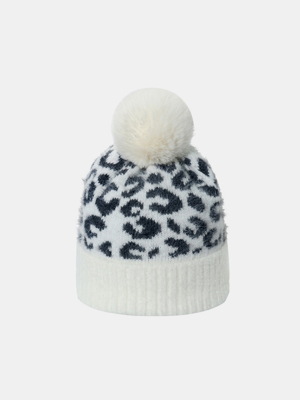 Leopard Hat with Pompom