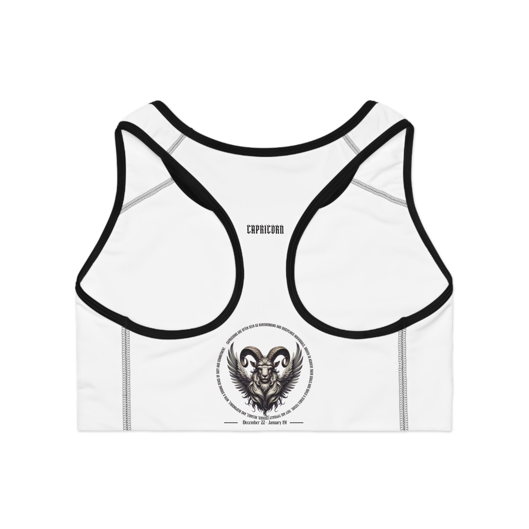 Capricorn White Sports Bra Ver. 1