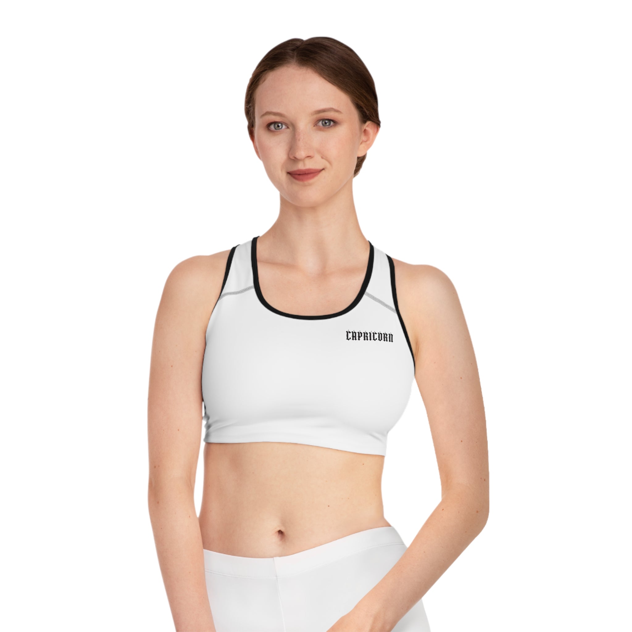 Capricorn White Sports Bra Ver. 1