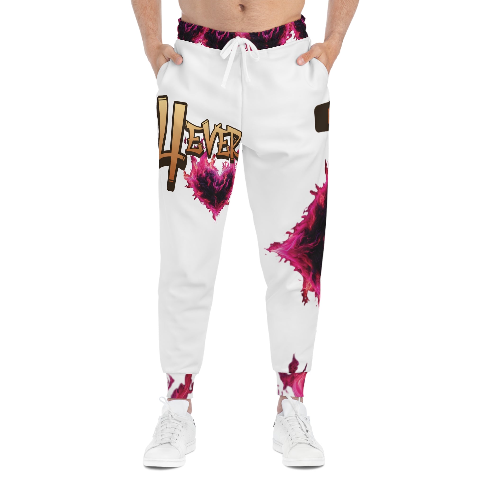 4Ever Loved White Athletic Joggers - Ver.1