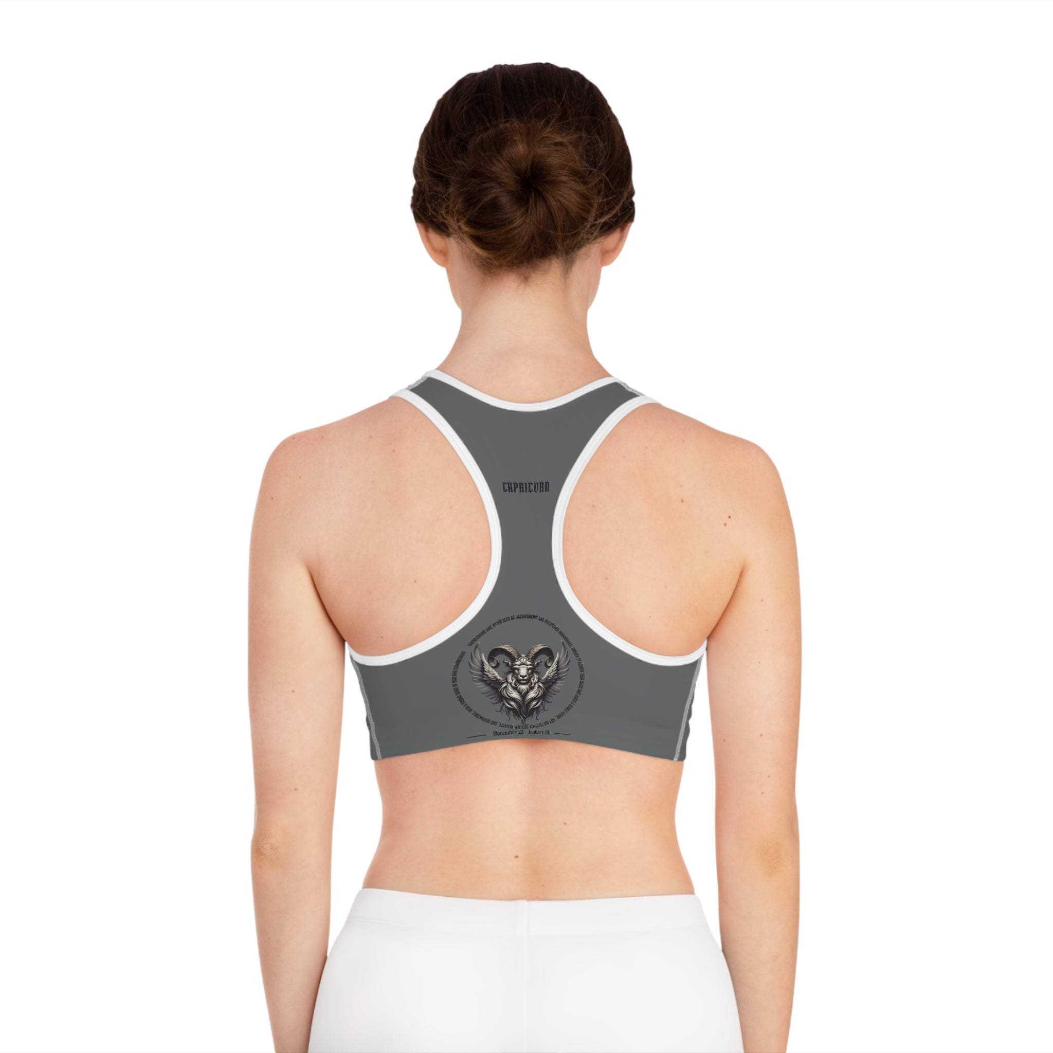 Capricorn Dark Grey Sports Bra Ver. 1