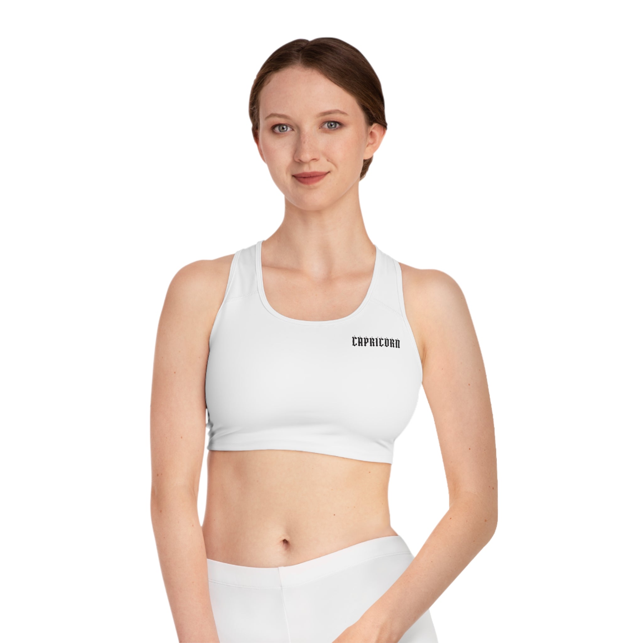 Capricorn White Sports Bra Ver. 1