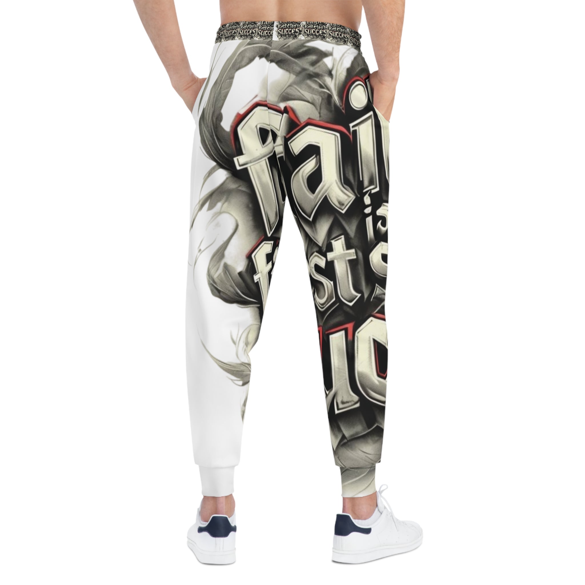 Success and Failure White Athletic Joggers - Ver.2