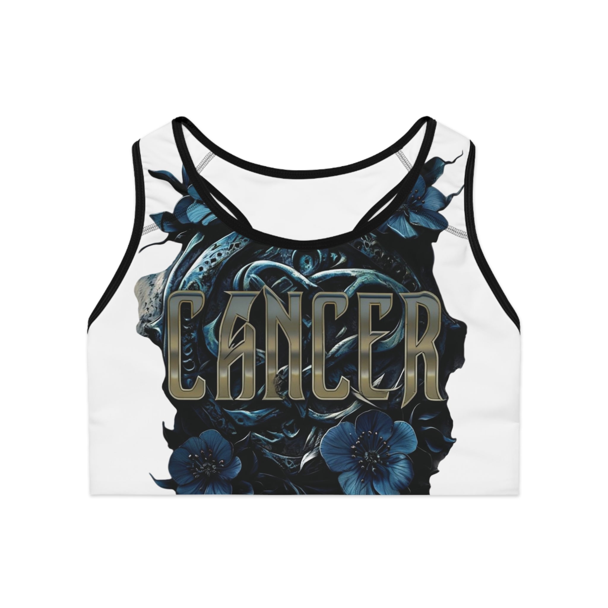 Cancer White Sports Bra Ver. 1