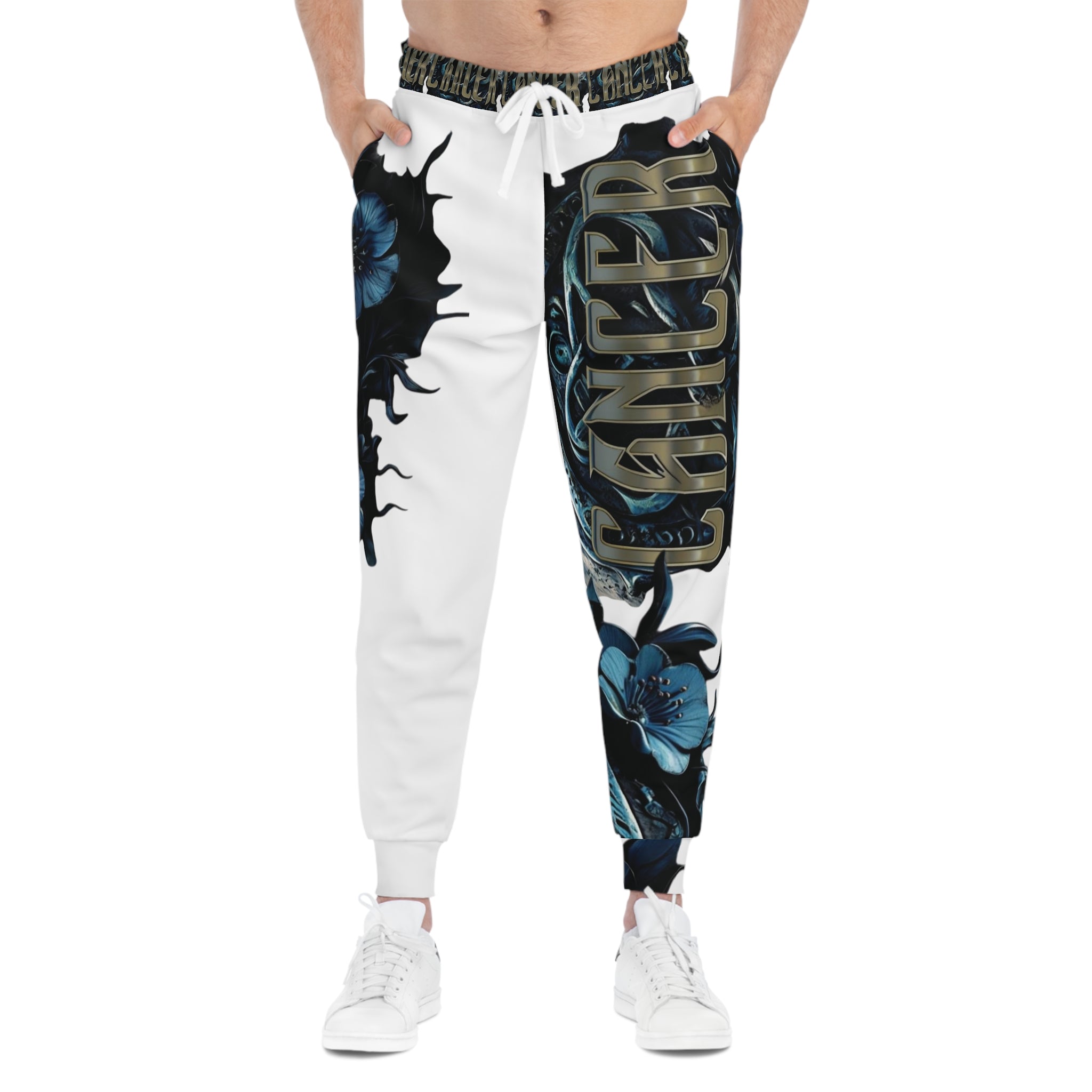 Cancer White Athletic Joggers - Ver.1