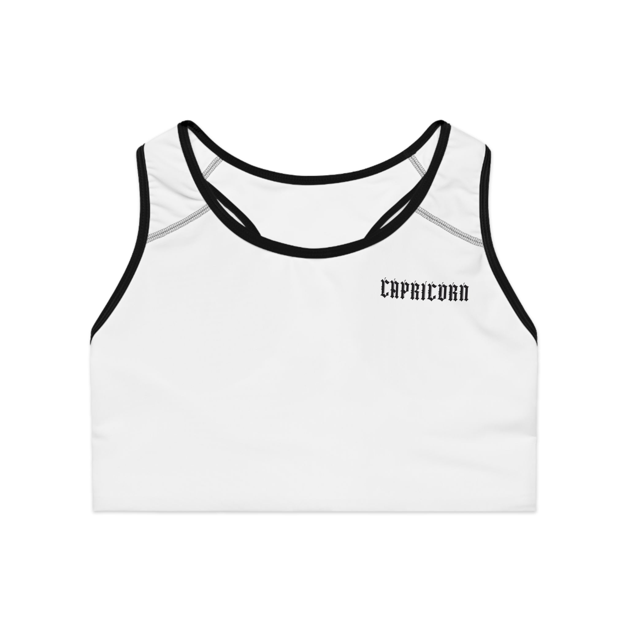 Capricorn White Sports Bra Ver. 1