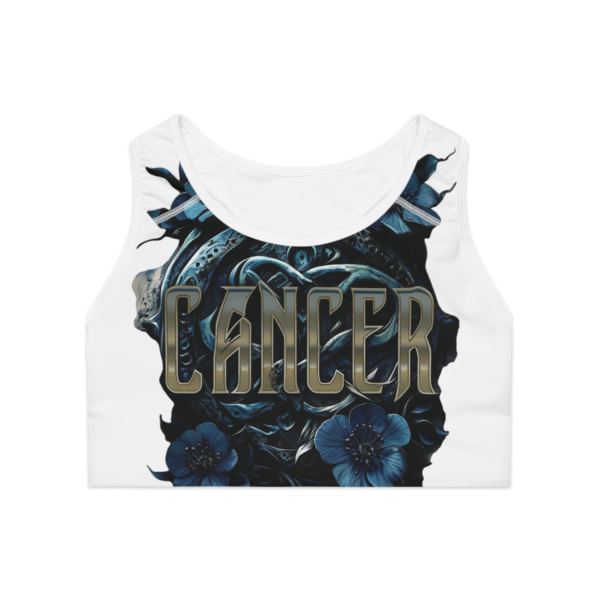 Cancer White Sports Bra Ver. 1